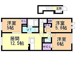 トアリス 3LDKの間取図画像