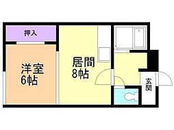 ハイムドルチェ 1DKの間取図画像
