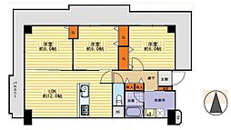 ハイム鴻池 3LDKの間取図画像