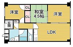 守口太子橋マンション 3LDKの間取図画像