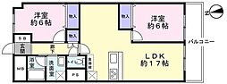 ニュー大阪ハイツ 2LDKの間取図画像