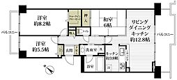 南千里パークハウス 3LDKの間取図画像