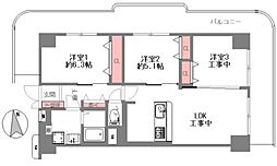 シャルム京橋 3LDKの間取図画像