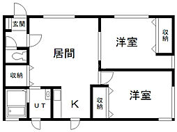 ノーブル2003 2LDKの間取図画像