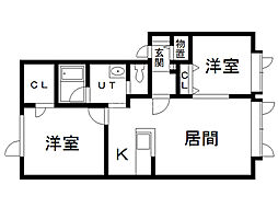 間取図画像 2LDK