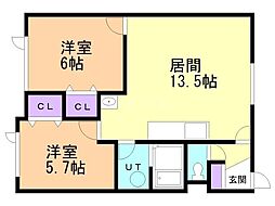 ハーベストハイツ A棟 B棟 2階