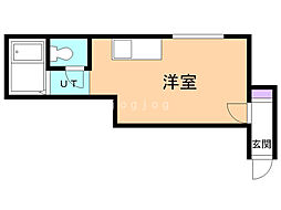 プレミアム大雪通 ワンルームの間取図画像