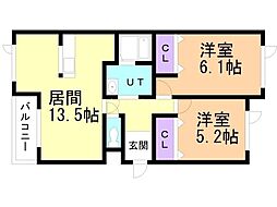 間取図画像 2LDK