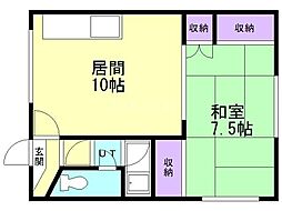豊マンション 1LDKの間取図画像