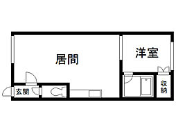 フォーレスト7 1DKの間取図画像