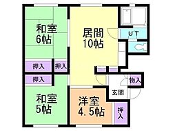 春光2・3ハイツ 3LDKの間取図画像