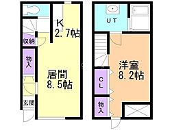 エス・スール7 1LDKの間取図画像
