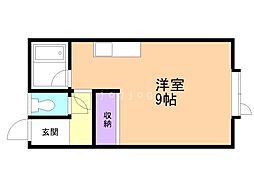 ロンシャン氷点 ワンルームの間取図画像
