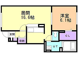 間取図画像 1LDK