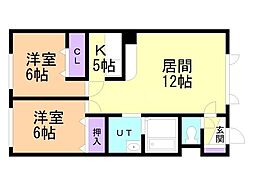 メープル7・2 2LDKの間取図画像