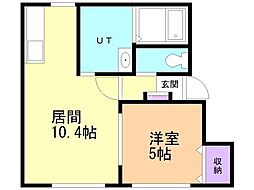 Ivy 1LDKの間取図画像