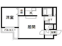 プチメゾン2・16 1LDKの間取図画像