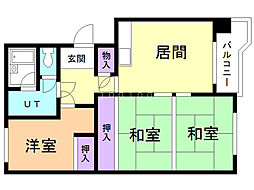 グランテラス 3LDKの間取図画像