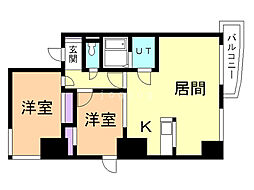 トーワグリーンヒル6条 2LDKの間取図画像