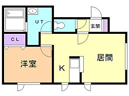 あぷりこっと 1LDKの間取図画像