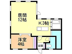 花々館 1LDKの間取図画像