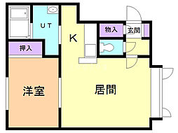 アールズコート 1LDKの間取図画像