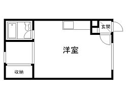 永山3・6ハイツ 1LDKの間取図画像