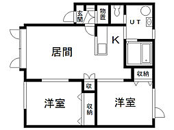 アルト10 2LDKの間取図画像