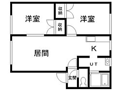 セレブ5・4 2LDKの間取図画像