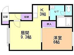 第1大雪 1LDKの間取図画像
