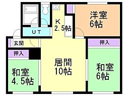 上田第2レジデンス 3LDKの間取図画像