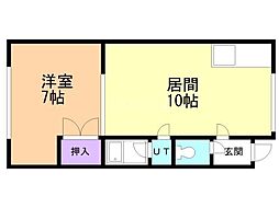 リバーサイド815 1LDKの間取図画像