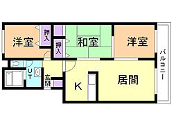 レジデンスすみのい 3LDKの間取図画像