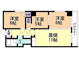 ESY旭川 3LDKの間取図画像