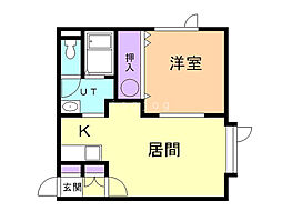 ワーハウス2003 1LDKの間取図画像