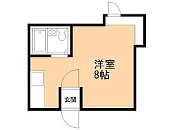 ブールヴァール1 ワンルームの間取図画像