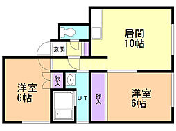 セレブ5・4 2LDKの間取図画像