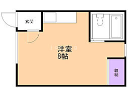 グラン・ルレ山崎 ワンルームの間取図画像