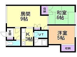 タートルイン3・2 2LDKの間取図画像
