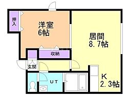 VIPトヨオカ 1LDKの間取図画像