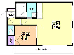 エルダーハウス豊岡 1LDKの間取図画像