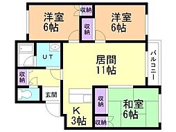 間取図画像 3LDK