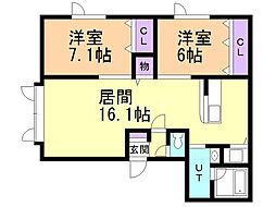 間取図画像 2LDK