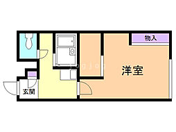 レオパレスソレイユ 1Kの間取図画像