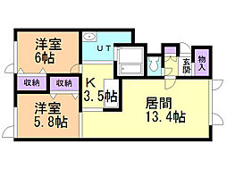 リュミエールB 2階