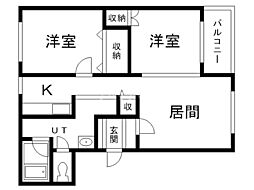 間取図画像 2LDK