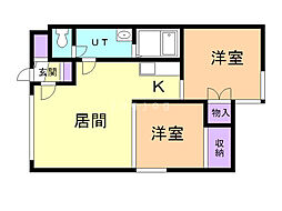 ロイヤル4・9 2LDKの間取図画像