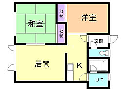 ドリームハイツ3 2LDKの間取図画像