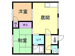 藤マンションA 2LDKの間取図画像