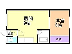 三愛ハウス 1LDKの間取図画像
